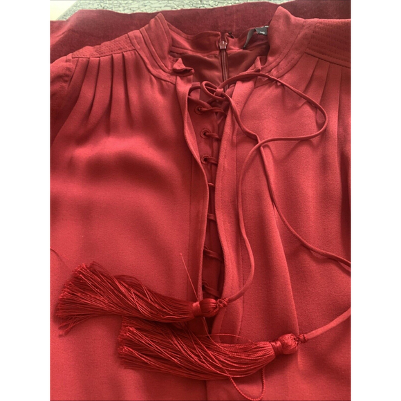 Gucci Burgundy Red Silk And Velvet Dress, EU 40, US 8 - Picture 16 of 16